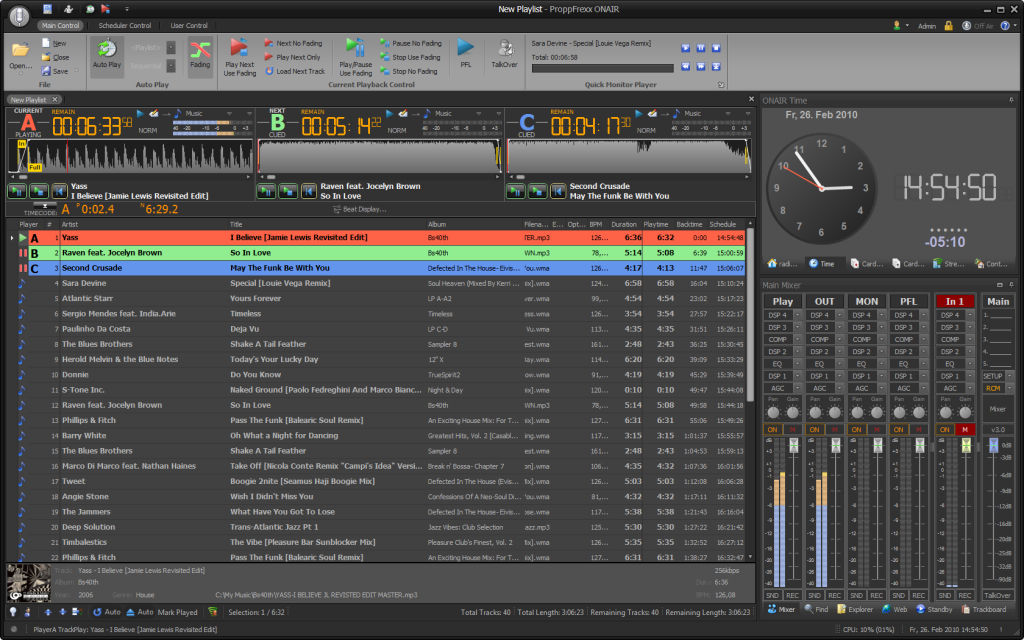 ProppFrexx onair software radio programma