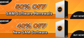 Sam/Spacial actie 40% korting nieuw en upgrade 50% op licentie